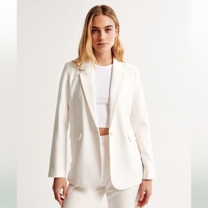 Abercrombie Classic Suiting Blazer | White | Size Large